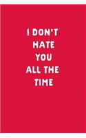 I Don't Hate You All the Time