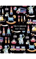 Sketchbook for Boys: Blank Pages, Sketch, Doodle and Draw
