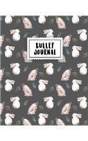 Bullet Journal: Softly White Rabbit - 150 Dot Grid Pages (Size 8x10 Inches) - With Bullet Journal Sample Ideas: Softly White Rabbit - 150 Dot Grid Pages (Size 8x10 Inches) - With Bullet Journal Sample Ideas