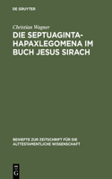 Septuaginta-Hapaxlegomena im Buch Jesus Sirach