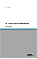 Die Lyrik von Henriette Hardenberg: (German)