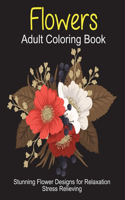 Flowers Adult Coloring Book