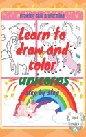drawing skill performing learn to draw and color unicorn step by step
