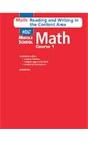 Holt Mathematics: Math Reading and Writing Course 1