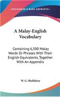 A Malay-English Vocabulary