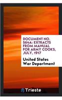 Extracts from Manual for Army Cooks: July, 1917