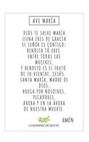 Oración Ave Maria Cuaderno De Notas