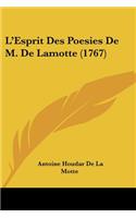 L'Esprit Des Poesies De M. De Lamotte (1767)