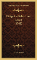 Einige Gedichte Und Reden (1742)