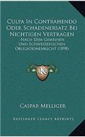 Culpa In Contrahendo Oder Schadenersatz Bei Nichtigen Vertragen