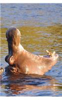 Hippopotamus with Mouth Open Wide Journal: 150 page lined notebook/diary