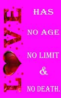 Love has no age no limit and no death: journal notebook best gift idea for girlfriend or boyfriend, What I Love about You, for Boys, Journal for Girls, happy valentine's day, 110 pages, 6