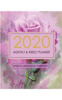 2020 Weekly and Monthly Planner/Speech Therapist/Speech Therapy Gift/Therapy Planner