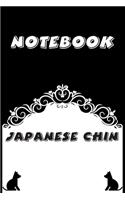 Japanese Chin Notebook: Black and White notebook, Decorative Journal for Japanese Chin Lover: Notebook /Journal Gift, Black and White,100 pages, 6x9, Soft cover, Mate Finis
