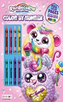 Rainbocorns 32 Page Color by Number Coloring and Activity Book with 8 Crayons