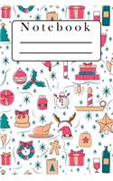 Notebook: Christmas Lovers Alert ! Composition Notepad with beautiful Cover - 6x9" with 120 lined pages - Perfect as a small gift for your loved ones, for sch