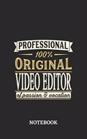 Professional Original Video Editor Notebook of Passion and Vocation: 6x9 inches - 110 graph paper, quad ruled, squared, grid paper pages - Perfect Office Job Utility - Gift, Present Idea
