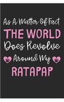 As A Matter Of Fact The World Does Revolve Around My Ratapap: Lined Journal, 120 Pages, 6 x 9, Ratapap Dog Gift Idea, Black Matte Finish (As A Matter Of Fact The World Does Revolve Around My Ratapap Journal)