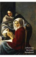 Johannes Vermeer Notebook: Girl Interrupted at Her Music Journal - 100-Page Beautiful Lined Art Notebook - 6 X 9 Artsy Journal Notebook (Art Masterpieces)