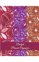 Budget Planner Organizer: Purple Color Floral, 12 Months Personal Budget Planner Large Print 8.5" x 11" Monthly Money Planner, Budget Planner Organizer: Spending Tracker, Deb