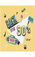 Black to the 90's: Black to the 90's on yellow cover (8.5 x 11) inches 110 pages, Blank Unlined Paper for Sketching, Drawing, Whiting, Journaling & Doodling