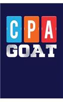 CPA Goat: Dark Blue, Blue & Orange Design, Blank College Ruled Line Paper Journal Notebook for Accountants and Their Families. (Bookkeeping and Tax Season 6 x