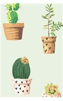 Bullet Journal Cactui / Cactus Plants Notebook Dotted Journal: 120 Paged, Bullet Journal, dot grid notebook, 6 x 9 (15.2 x 22.9 cm)
