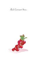 Red Currant Notes: 6"x9" Unruled Blank Notebook - Watercolor Texture Nature Fruit Illustration Cover. Matte Softcover And White Interior Papers.