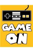 Game on: Old School Gamer Designed Book in Yo-Yo Yellow That Can Be Used as a Journal or Notebook