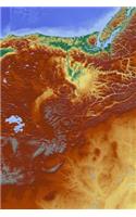 Full Color Physical Map of The Rocky Mountains in North America Journal