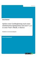 Spielen einer Liedbegleitung nach einer tabellarischen Spielpartitur zum Lied 1,2,3 in einer Nuss (Musik, 4. Klasse)