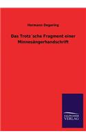 Das Trotz´sche Fragment einer Minnesängerhandschrift