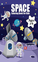 Space Coloring Book For Kids Ages 2-6