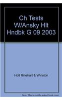 Ch Tests W/Ansky Hlt Hndbk G 09 2003