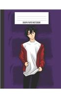 Graph Paper Notebook: Graphing Paper Composition Book Anime Art Boy Teenage