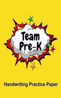Team Pre-K Handwriting Practice Paper