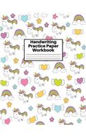 Handwriting Practice Paper Workbook