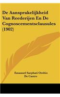 De Aansprakelijkheid Van Reederijen En De Cognoscementsclausules (1902)