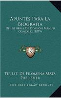 Apuntes Para La Biografia