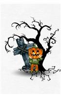 Jack-O-Lantern Scarecrow Grid Notebook