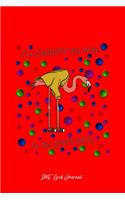 Dot Grid Journal: Grooved My Way Flamingo Cute Cool 100th Days Of School Gift - Red Dotted Bullet Notebook - Diary, Planner, Gratitude, Writing, Goal, Log Journal - 6