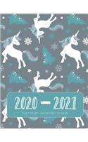Daily Planner 2020-2021 Christmas Unicorn 15 Months Gratitude Hourly Appointment Calendar