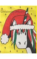 Christmas Unicorn: 8.5 X 11, Yellow Cover, 120 Lined Pages