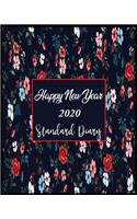 Happy New Year 2020 Standard Diary: New Year Gift 2020 Christmas Gift 2020 2020 Planner Pretty Simple Planners Botanical Floral Gift For year 2020