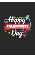 Happy valentines day: 6x9 Valentines Day - lined - ruled paper - notebook - notes