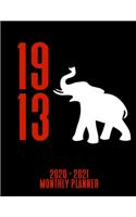 2020 - 2021 Monthly Planner: 1913: January 2020 - December 2021 - Dated With Year At A Glance (Delta Sigma Theta, Elephant)