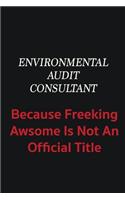 Environmental Audit Consultant because freeking awsome is not an official title