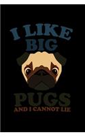 I Like Big Pugs And I Cannot Lie: Hangman Puzzles - Mini Game - Clever Kids - 110 Lined Pages - 6 X 9 In - 15.24 X 22.86 Cm - Single Player - Funny Great Gift