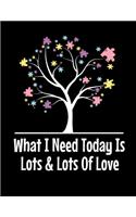What i Need Today Is Lots Lots Of Love