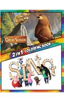 2 in 1 Coloring Book Open Season and Sing: Best Coloring Book for Children and Adults, Set 2 in 1 Coloring Book, Easy and Exciting Drawings of Your Loved Characters and Cartoons
